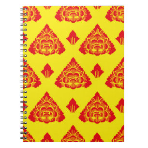 Motif Bali, Indonesien. mit modernen Farben. Vinta Notizblock