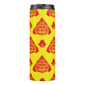 Motif Bali, Indonesien. mit modernen Farben. Vinta Thermosbecher (Rückseite)