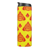 Motif Bali, Indonesien. mit modernen Farben. Vinta Thermosbecher (Nach rechts gedreht)