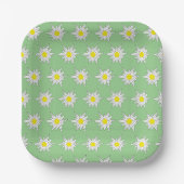 Motif Blume Motif Light Green Square Paper Plate Pappteller (Vorderseite)