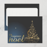 Motif de Noël bleu avec arbre de Noël doré