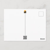 Motif de Noël bleu avec arbre de Noël doré Postkarte (Rückseite)