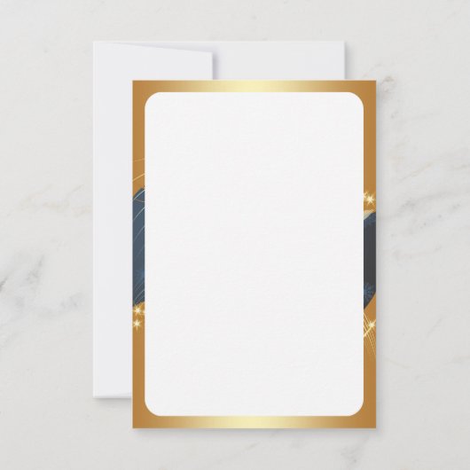 Motif de Noël oder avec fond bleu Einladung (Rückseite)