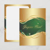 Motif de Noël oder avec fond vert Einladung (Vorne/Hinten)