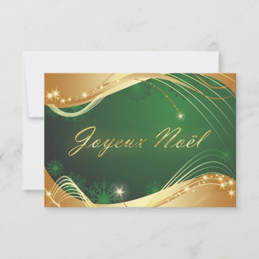 Motif de Noël oder avec fond vert Einladung (Vorderseite)