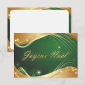 Motif de Noël oder avec fond vert Einladung (Vorne/Hinten)