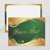 Motif de Noël oder avec fond vert Einladung (Vorne/Hinten)