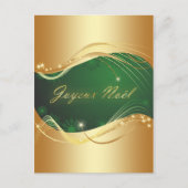Motif de Noël oder avec fond vert Postkarte (Vorderseite)