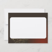 Motif de Noël rouge avec arbre de Noël doré Einladung (Rückseite)