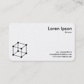 Motif des Isometrischen Cube - rot/weiß Visitenkarte (Rückseite)