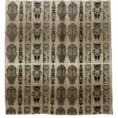 Motif Design im schwarzen afrikanischen Stil Duschvorhang (Vorderseite)