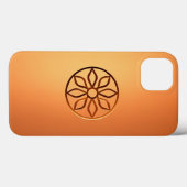 Motif-Design in braun Case-Mate iPhone Hülle (Rückseite (Horizontal))