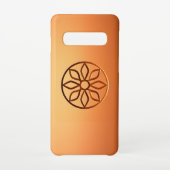 Motif-Design in braun Samsung Galaxy Hülle (Rückseite)