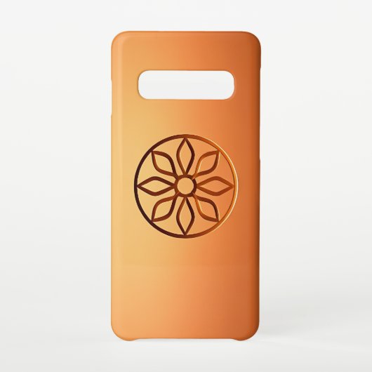 Motif-Design in braun Samsung Galaxy Hülle (Rückseite)