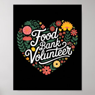Motif "Food Bank Volunteer Herz-förmig" Poster