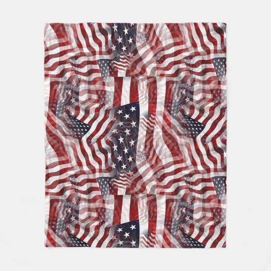 Motif für die abstrakte Blaue Flagge Fleecedecke (Vorderseite)