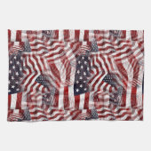 Motif für die abstrakte Blaue Flagge Geschirrtuch (Horizontal)