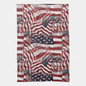 Motif für die abstrakte Blaue Flagge Geschirrtuch (Vertikal)