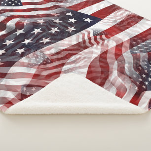 Motif für die abstrakte Blaue Flagge Sherpadecke