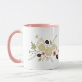 Motif für niedliche grüne Pfirsich-Blume Tasse