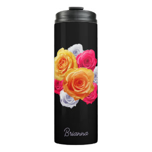 Motif für personalisierte blutende Rose Thermosbecher