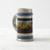 Motif Gray/Blue 22 oz Stein Bierglas (Vorderseite Links)
