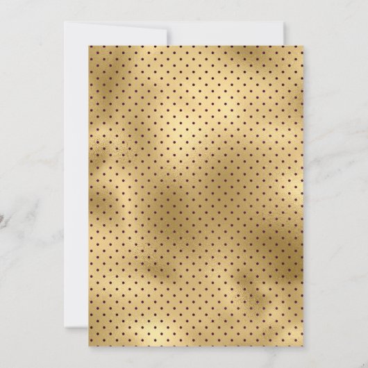 Motif-Hochzeit in Pflaume und Gold Einladung (Rückseite)