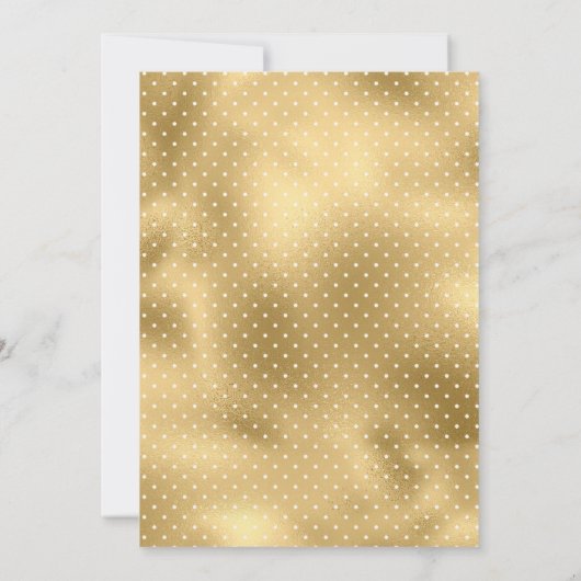 Motif-Hochzeit mit Cream und Gold Einladung (Rückseite)