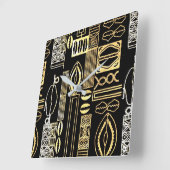 Motif Mud Cloud Print Quadratische Wanduhr (Winkel)