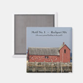 Motif Nr. 1 ~ Rockport MA Magnet (Vorderseite/Rückseite)