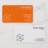 Motif - Orange/Weiß Visitenkarte (Vorne/Hinten)