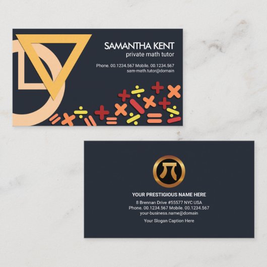 Motif Private Tutor Visitenkarte (Vorne/Hinten)