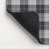 Motif tartan simple en gris mousepad (Ecke)