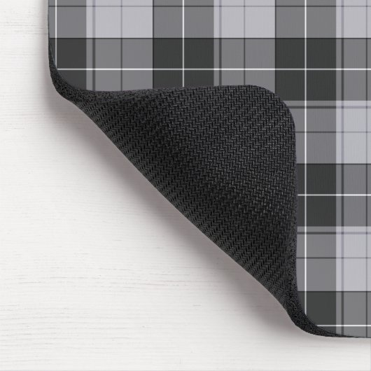 Motif tartan simple en gris mousepad (Ecke)