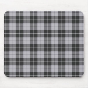 Motif tartan simple en gris mousepad