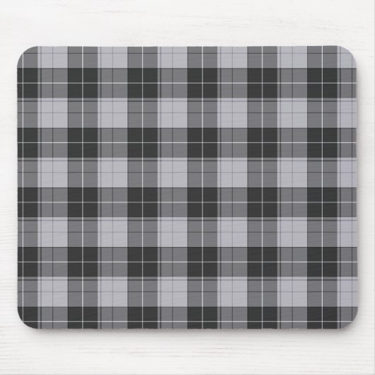 Motif tartan simple en gris mousepad (Vorne)
