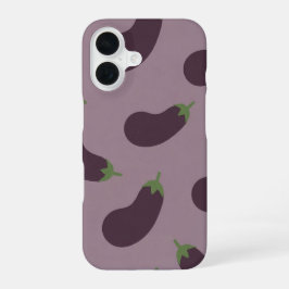 Motif Vintage aux Aubergines Entières iPhone 16 Hülle