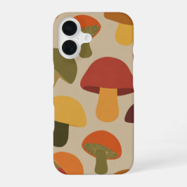 Motif Vintage aux Champignons Naturels iPhone 16 Hülle