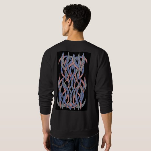 Motion Abstract Sweatshirt (Schwarz voll)