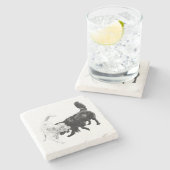 Motion Between Friends Steinuntersetzer (Seitenansicht)