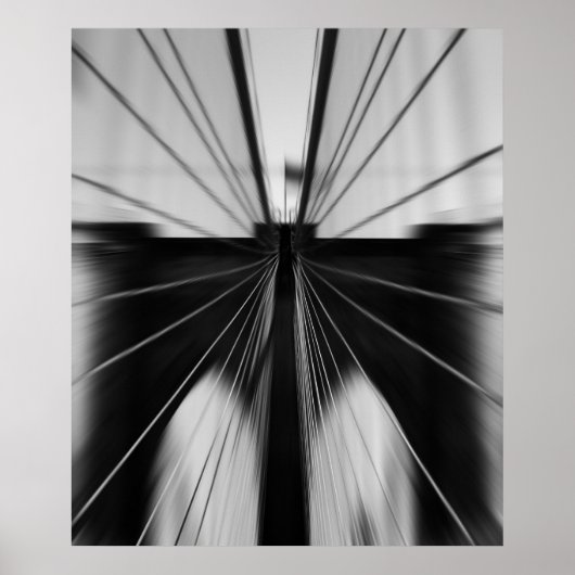 Motion Blur Brooklyn Bridge Poster (Vorne)