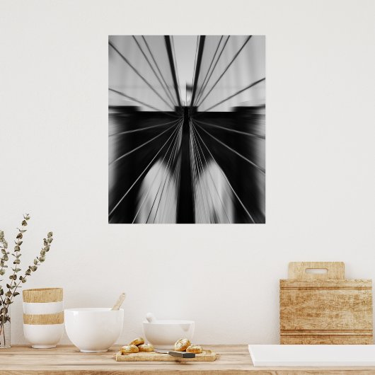 Motion Blur Brooklyn Bridge Poster (Küche)