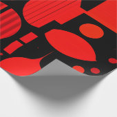 Motion Graphics Circle Red Geometric Pattern Geschenkpapier (Ecke)