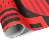 Motion Graphics Circle Red Geometric Pattern Geschenkpapier (Rolleneckpunkt)