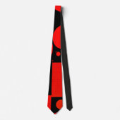 Motion Graphics Circle Red Geometric Pattern Krawatte (Vorderseite)