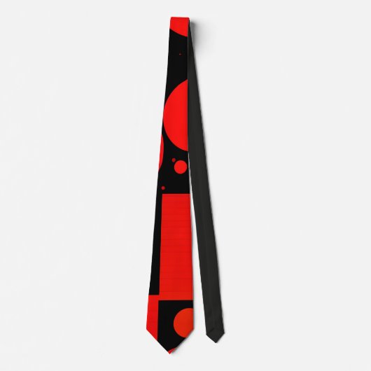 Motion Graphics Circle Red Geometric Pattern Krawatte (Vorderseite)