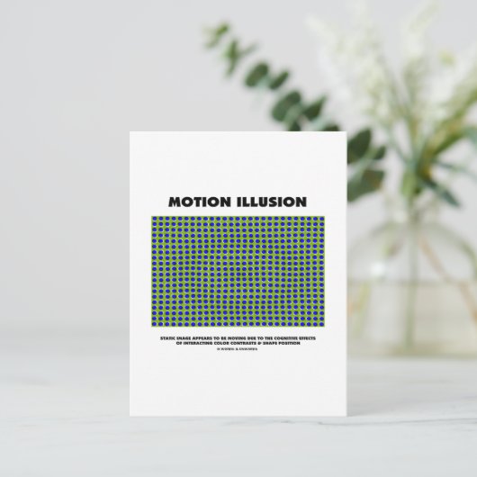 Motion Illusion (optische Illusion) Postkarte (Stehend Vorderseite)