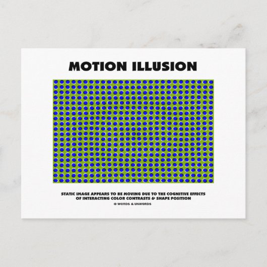 Motion Illusion (optische Illusion) Postkarte (Vorderseite)