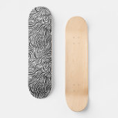 Motion on the Water v2 - Black on White Skateboard (Vorderseite)
