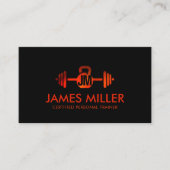 Motion Red Personal Trainer Monogramm Visitenkarte (Vorderseite)